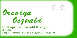 orsolya oszwald business card